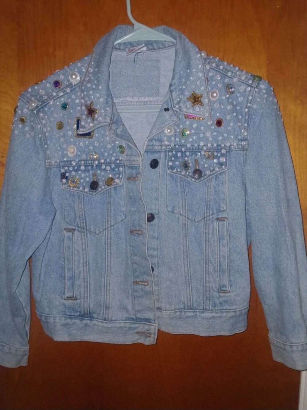 Vintage 90s rhinestones denim jacket